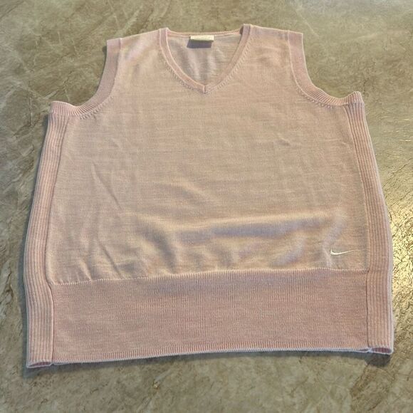 NIKE Soft Pink Wool Blend Sweater Vest - Picture 1 of 10